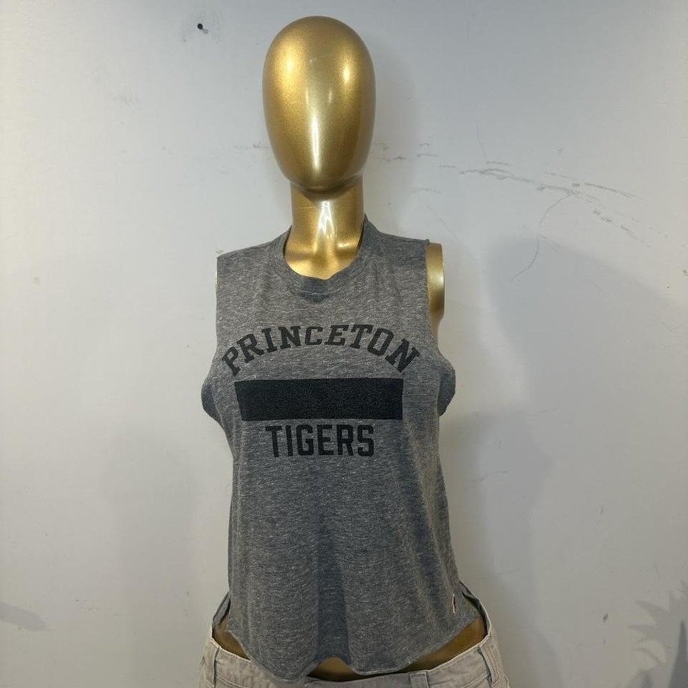 Princeton Tigers Upcycled‎ gray tank top SMALL Preppy Indiesleaze - Picture 2 of 8